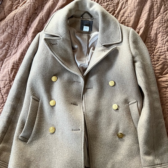 J. Crew Tan Pea Coat - Picture 3 of 6